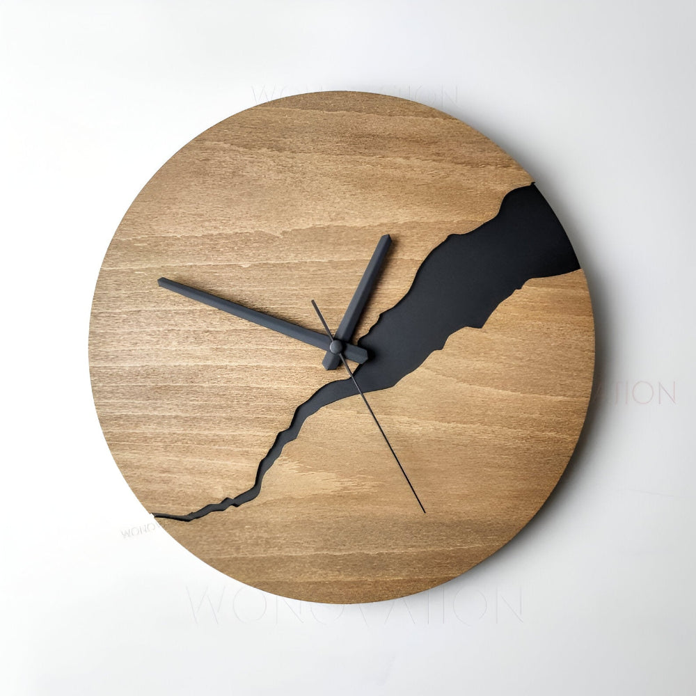 WoodAura – Orologio da parete rustico in design scandinavo senza tempo