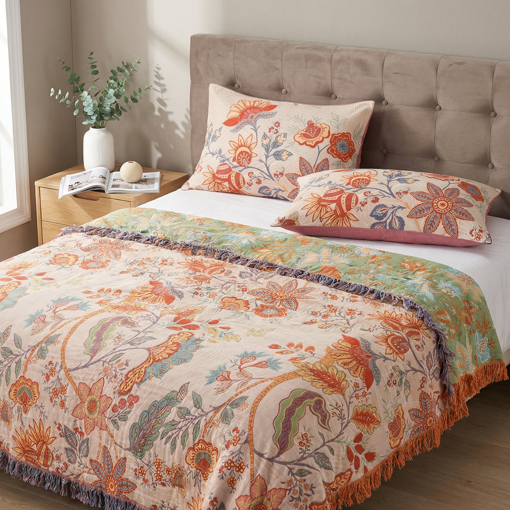 Federe Boho Floreali Rustiche | Set da 2 pezzi