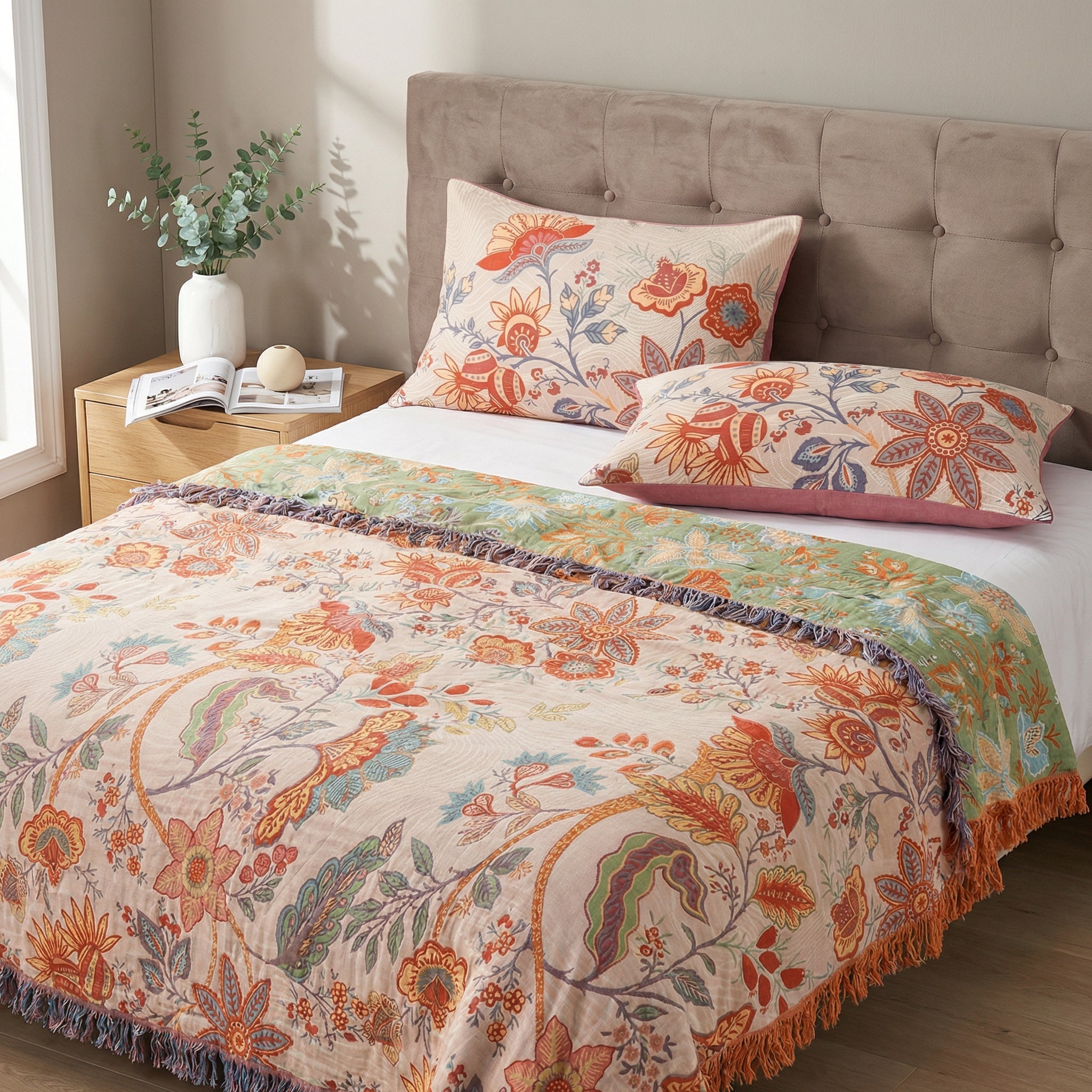 Federe Boho Floreali Rustiche | Set da 2 pezzi
