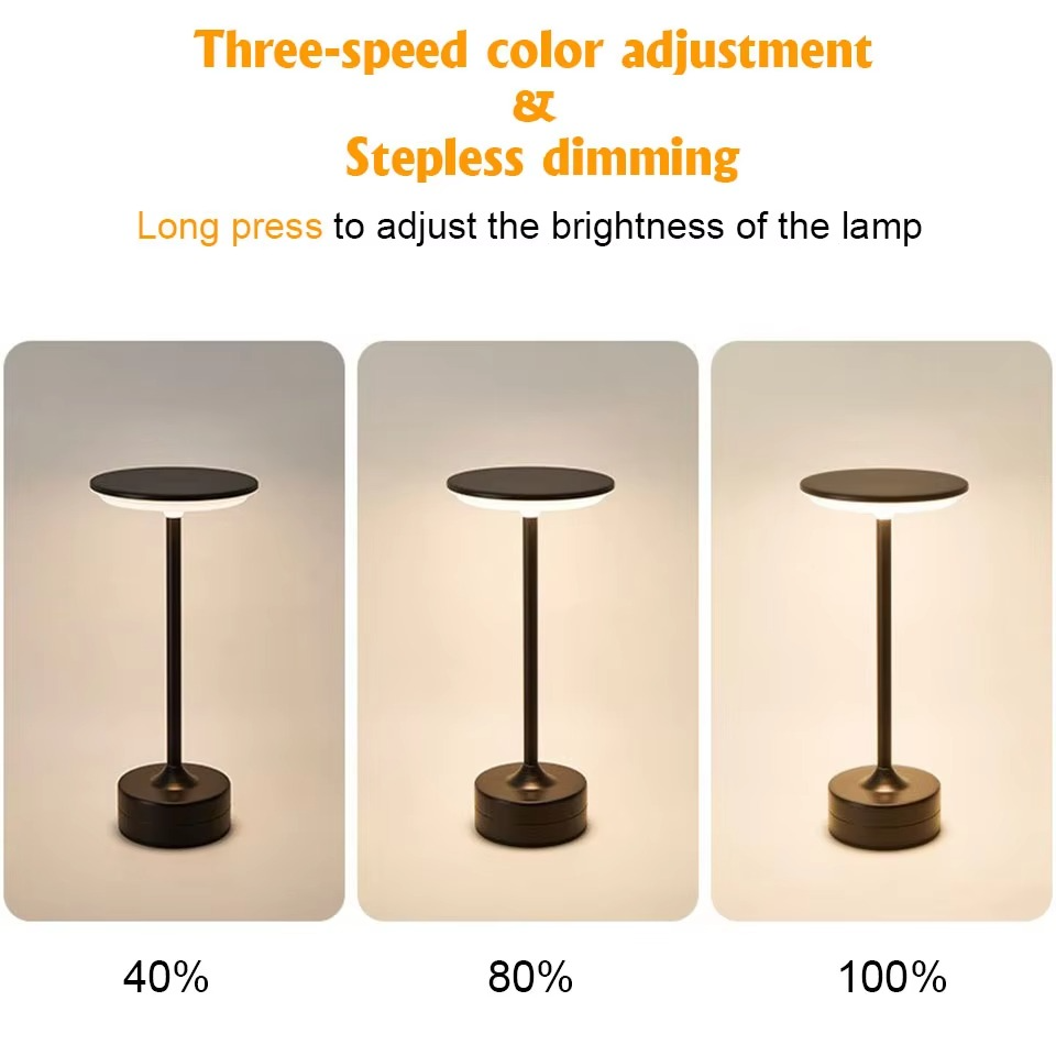 Lampada da tavolo a LED ricaricabile USB con sensore touch