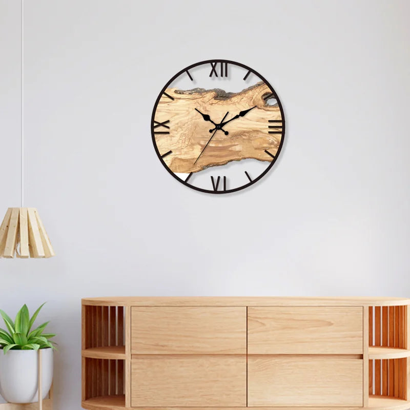 Orologio da parete silenzioso in acrilico e legno