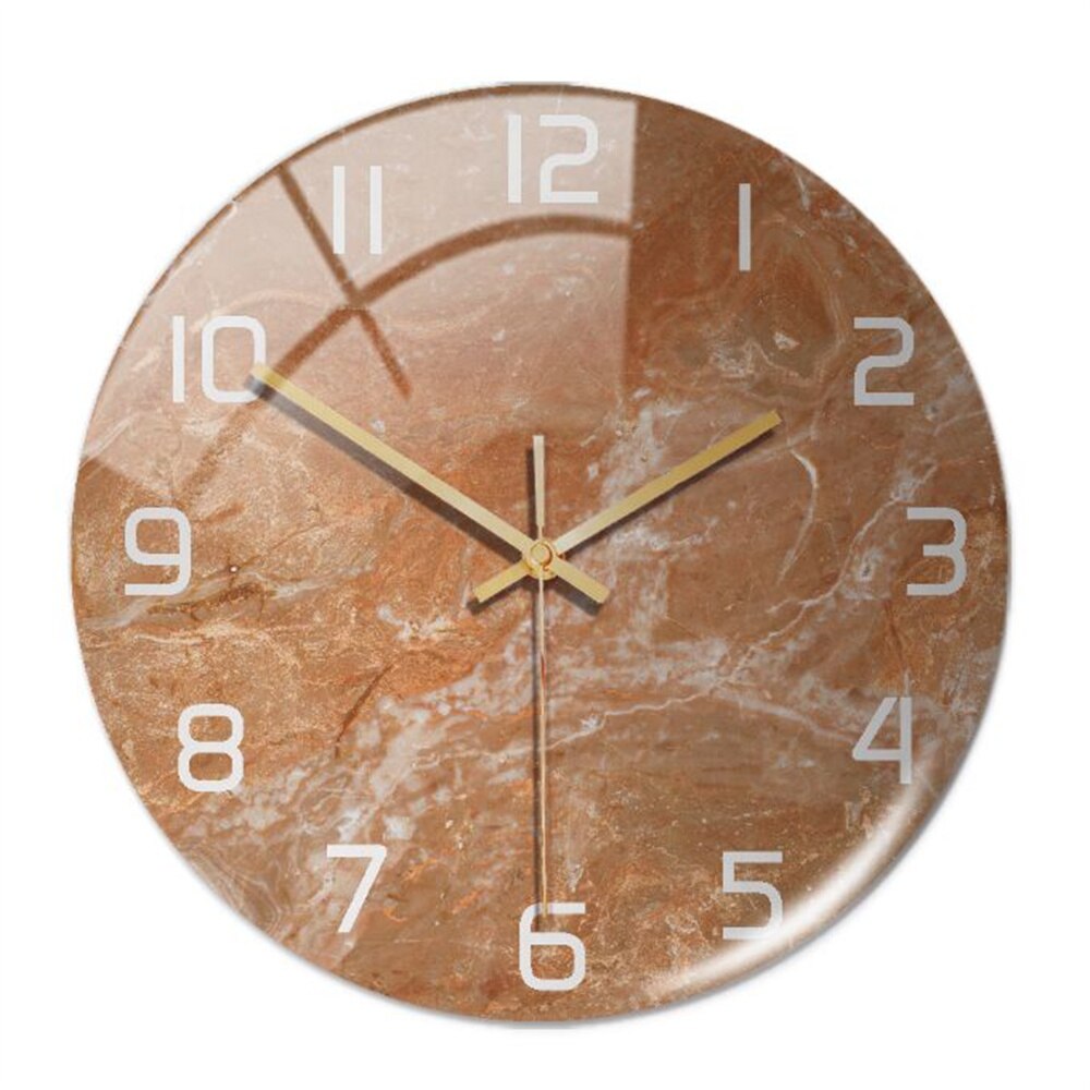 MarbelleTime – Orologio da Parete Silenzioso in Look Marmo Ø30 cm