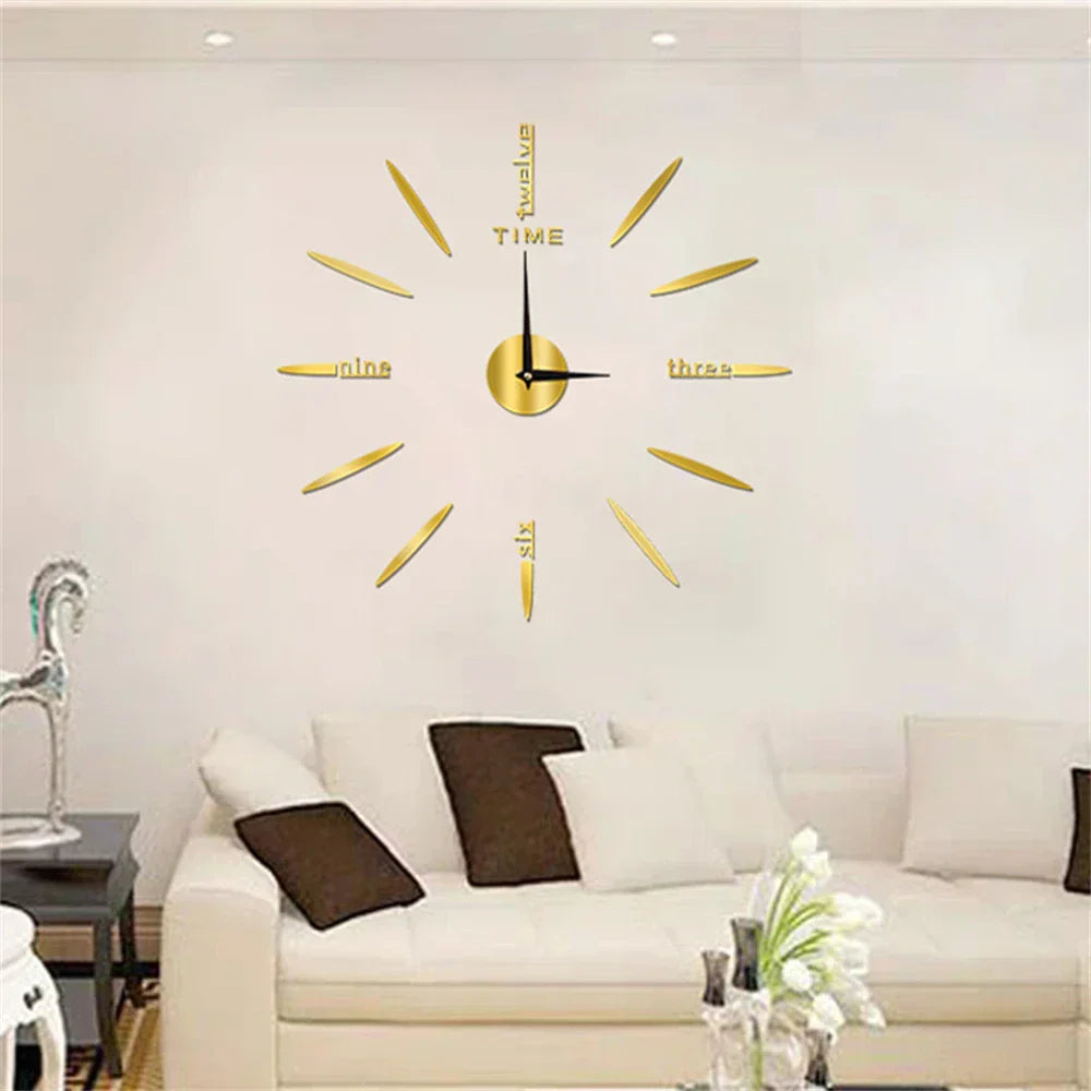 Nuovo orologio da parete in acrilico di grande stile unico
