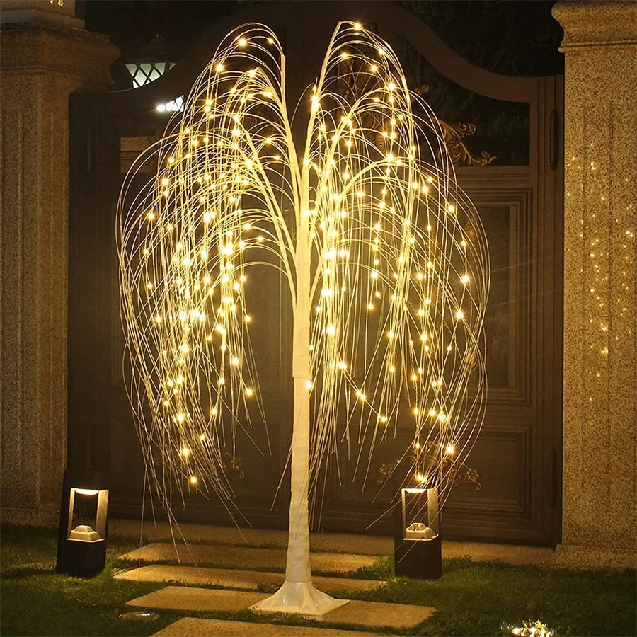 Valdoria – Albero di Salice Illuminato con Luce LED Bianca Calda 2.1M