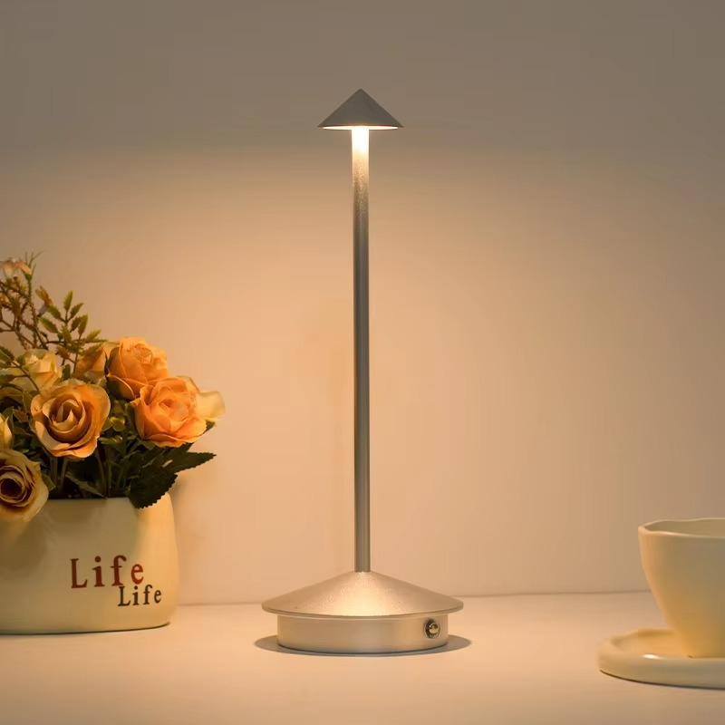 Lampada da Scrivania LED Ricaricabile a Controllo Touch con 3 Modalità di Luce