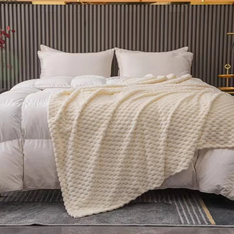 Caelidra - Coperta in Velluto a Quadri Calda e Confortevole per Divano e Letto