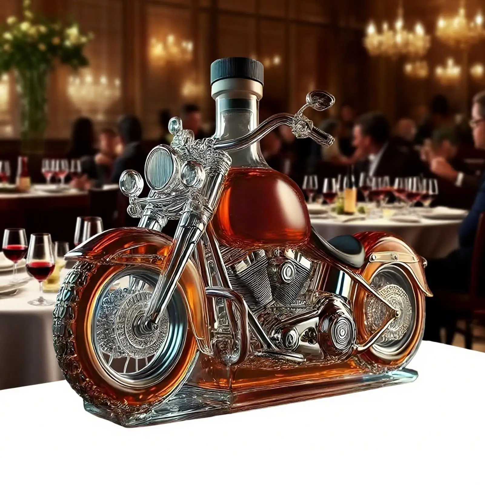 Decanter per Whiskey a Forma di Moto Harley per il Bar di Casa