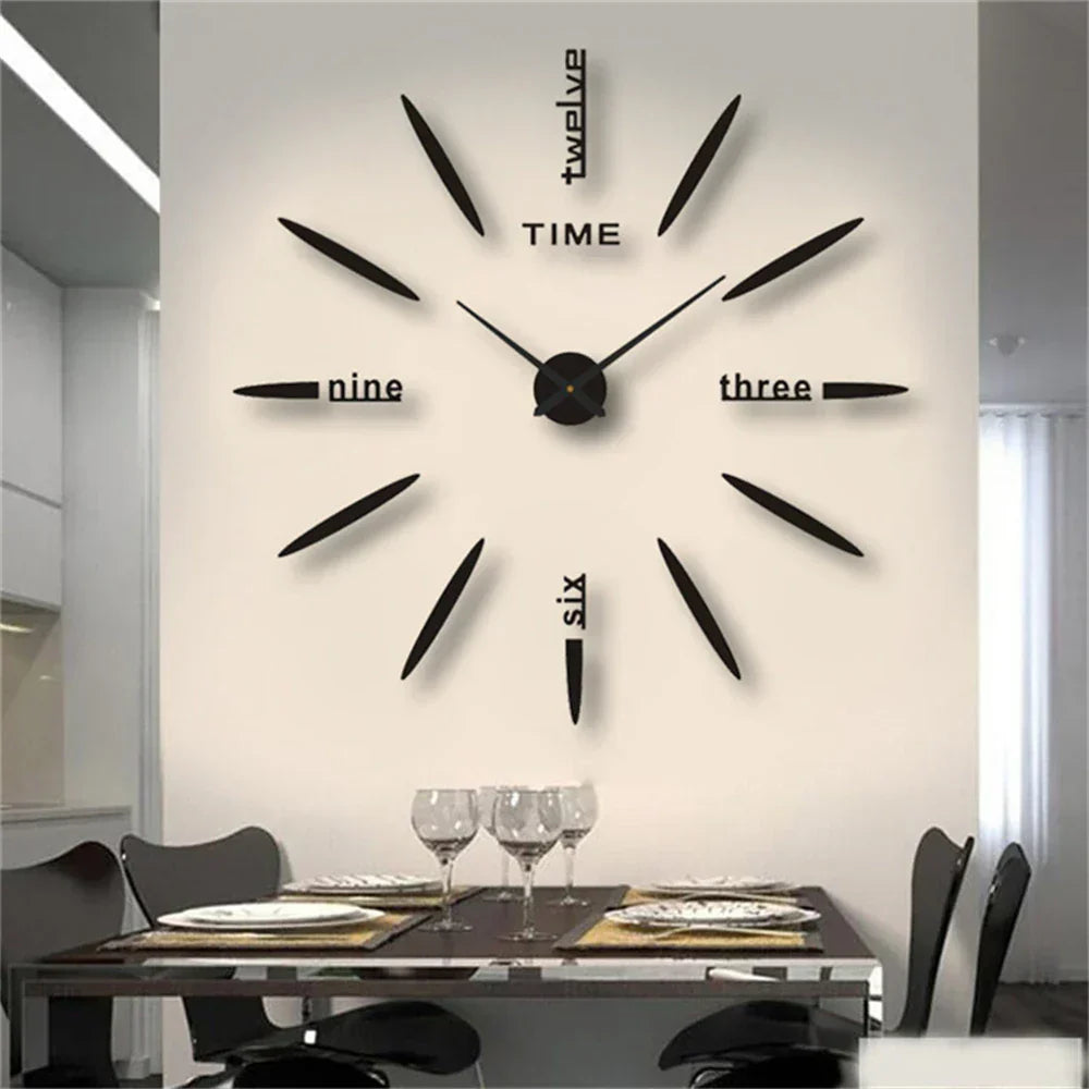 Nuovo orologio da parete in acrilico di grande stile unico