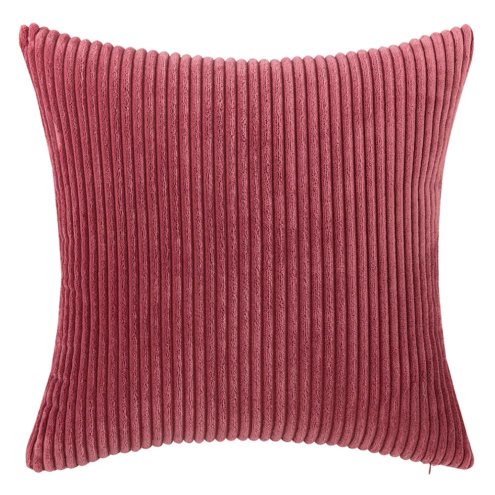 Elviron - Federa per Cuscino a Righe in Corduroy