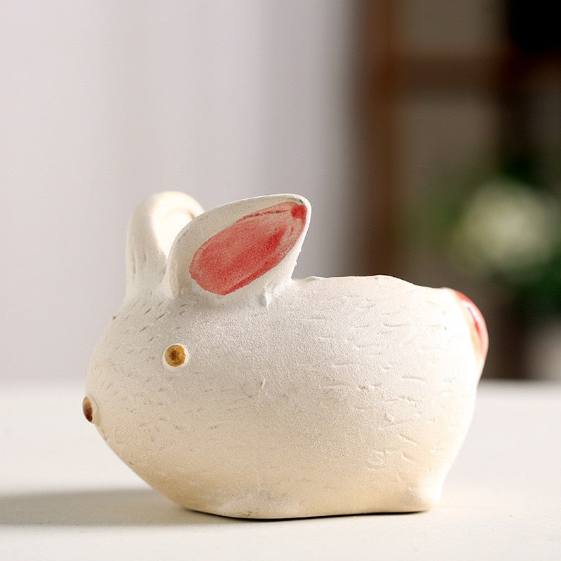 Vaso per piante in ceramica con cartone di animali carini