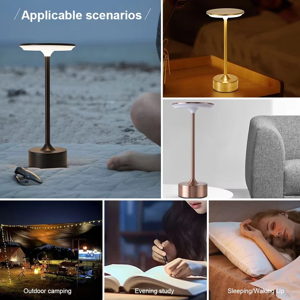 Lampada da tavolo a LED ricaricabile USB con sensore touch