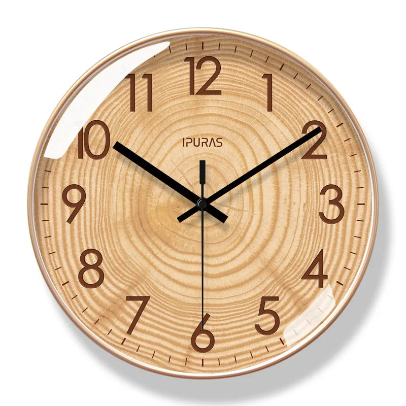 TimeWisp Orologio da Parete in Legno – Misuratore del Tempo Silenzioso e Stile