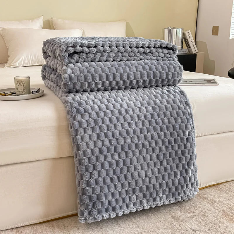 Caelidra - Coperta in Velluto a Quadri Calda e Confortevole per Divano e Letto