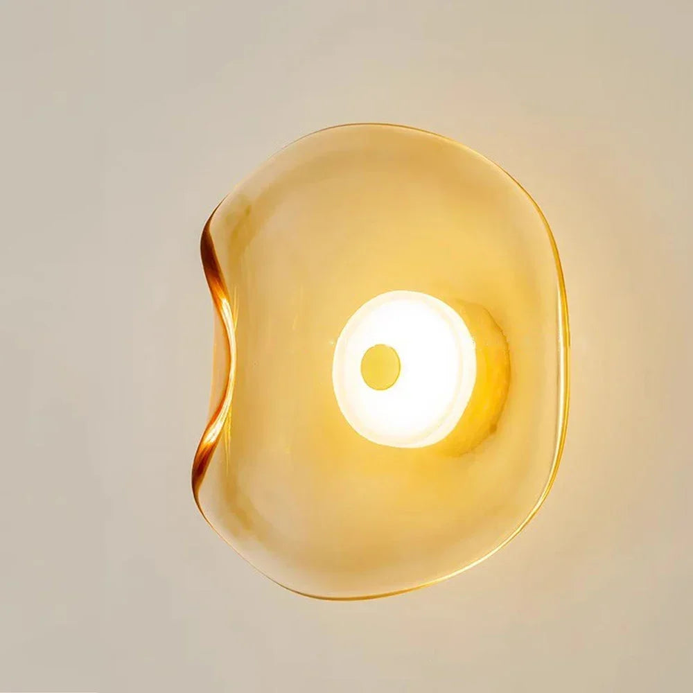 Elvara | Lampada da Parete in Vetro LED Minimalista con Luce Ambientale Morbida per Interni Moderni