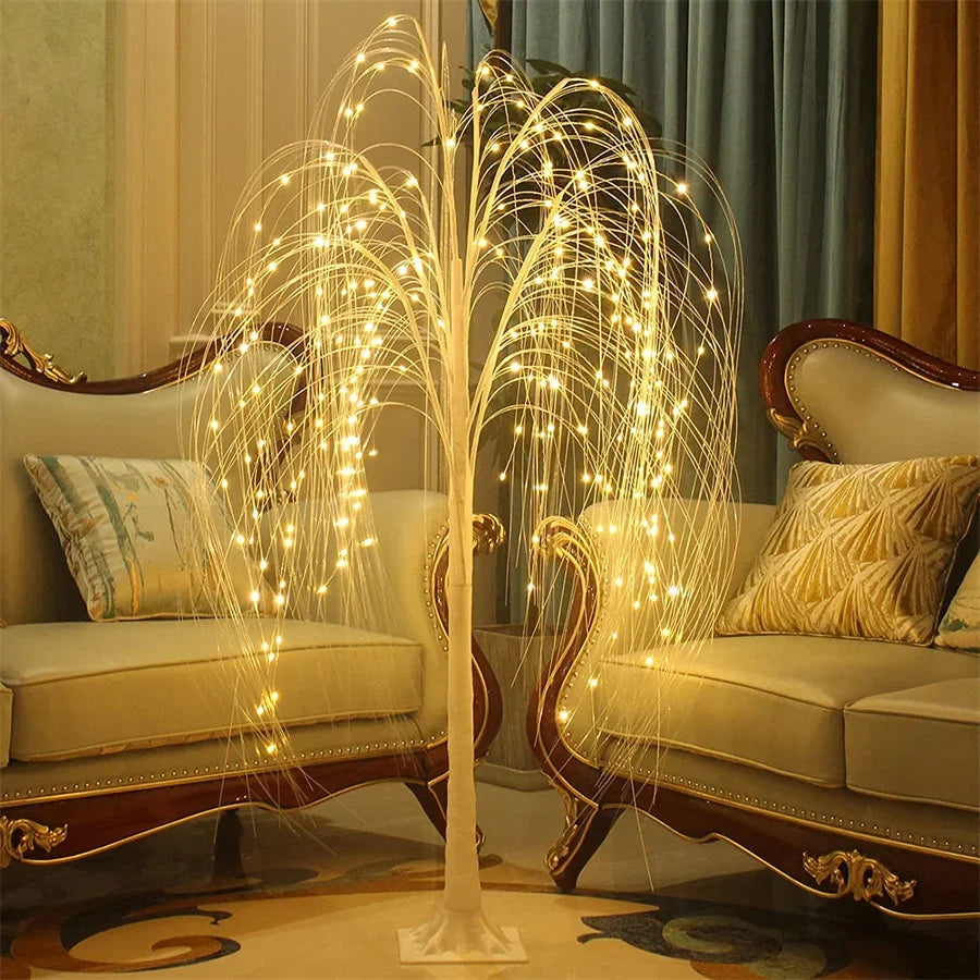 Valdoria – Albero di Salice Illuminato con Luce LED Bianca Calda 2.1M