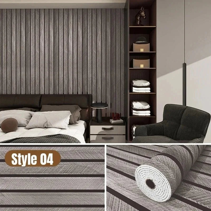 Marosia - Pannelli Murali 3D Effetto Legno Flessibili Autoadesivi in PVC Rotolo Decorazione Murale
