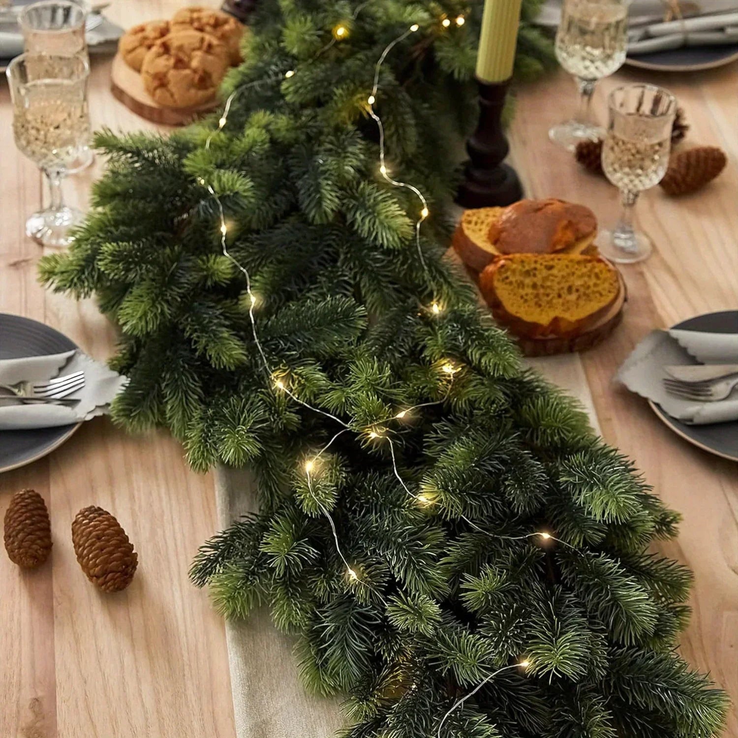 LightLux | Ghirlanda di Pino Artificiale con Illuminazione LED