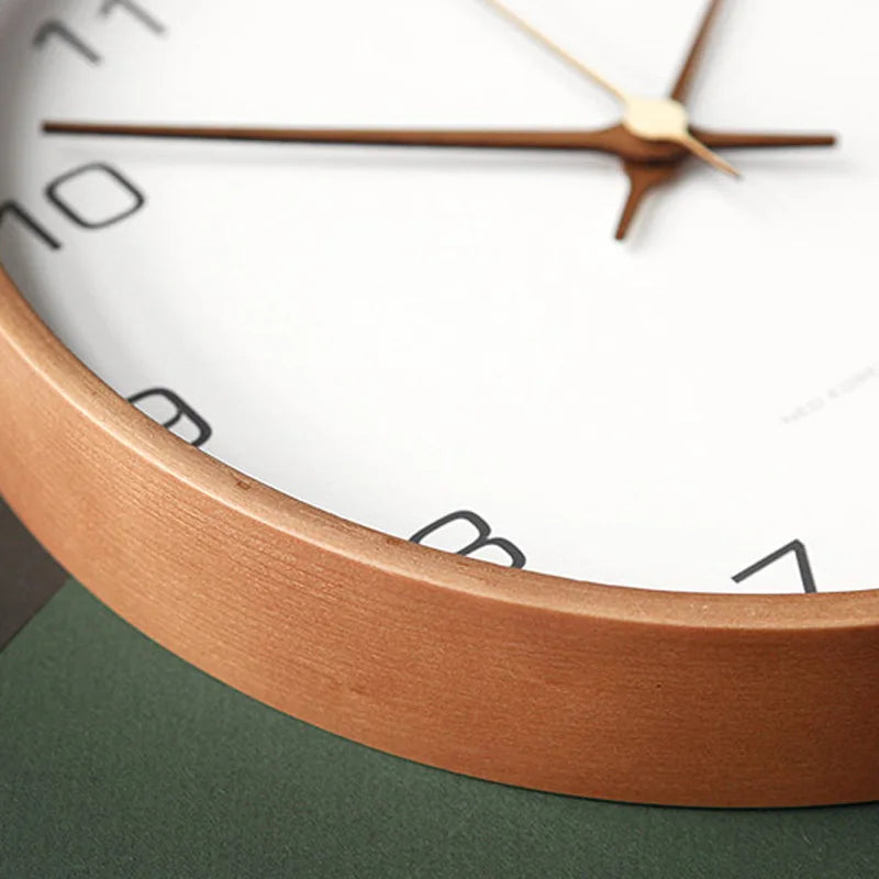 Orologio da parete in legno e vetro