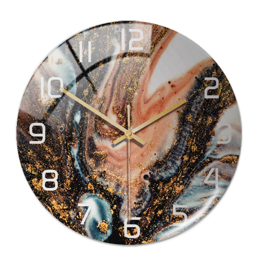 MarbelleTime – Orologio da Parete Silenzioso in Look Marmo Ø30 cm