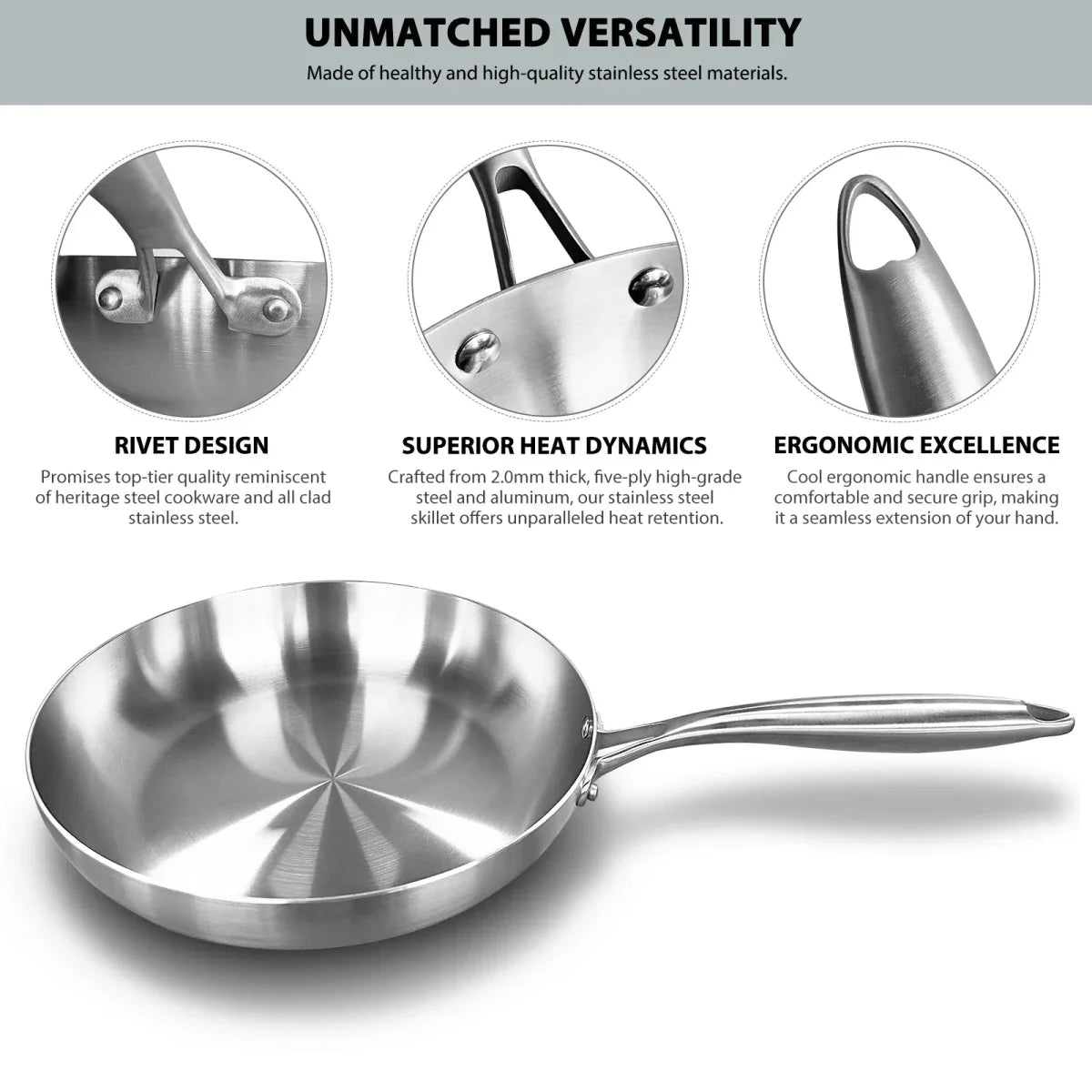 PANLUXE – Padella in acciaio inox 304