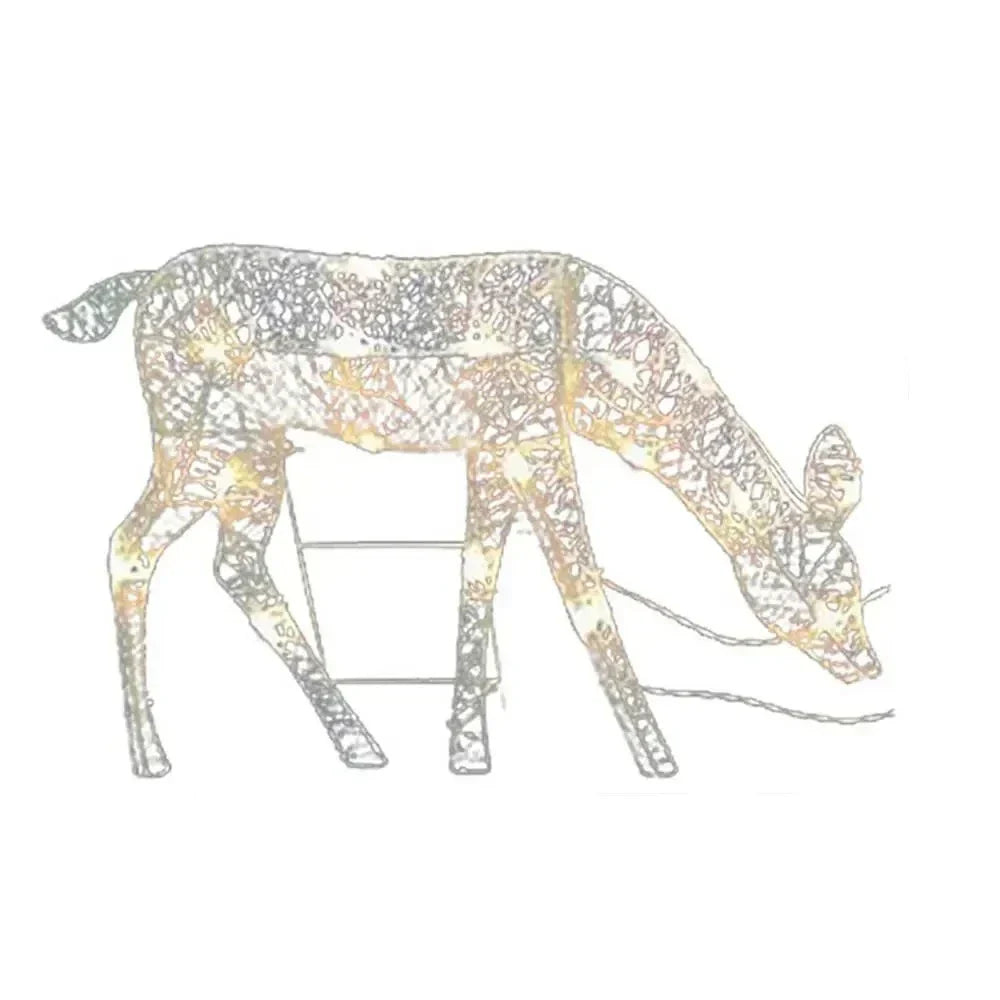 Decorazione Natalizia Renna Illuminata – Silhouette in Metallo per Esterni e Interni
