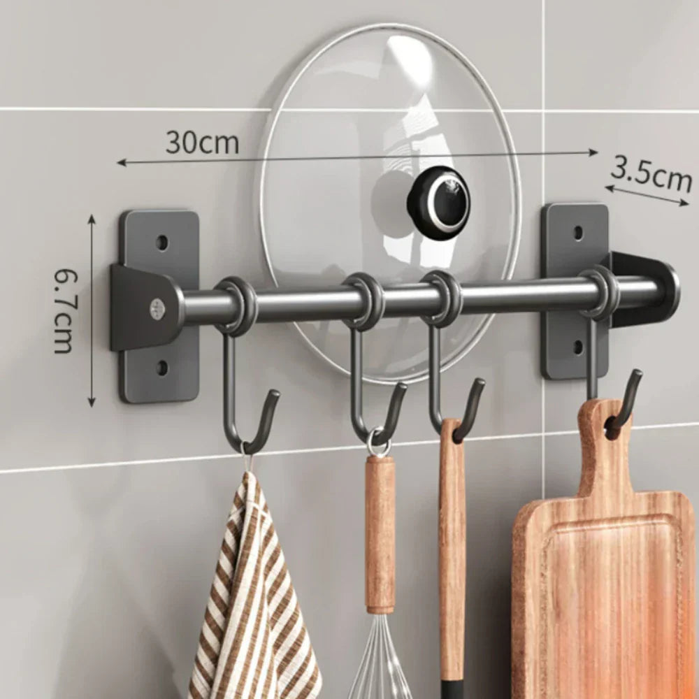 Supporto per ganci da cucina – Stoccaggio a muro