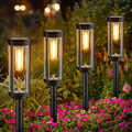 Lampada da giardino solare con luce LED calda – Design in alluminio resistente alle intemperie | Brehn