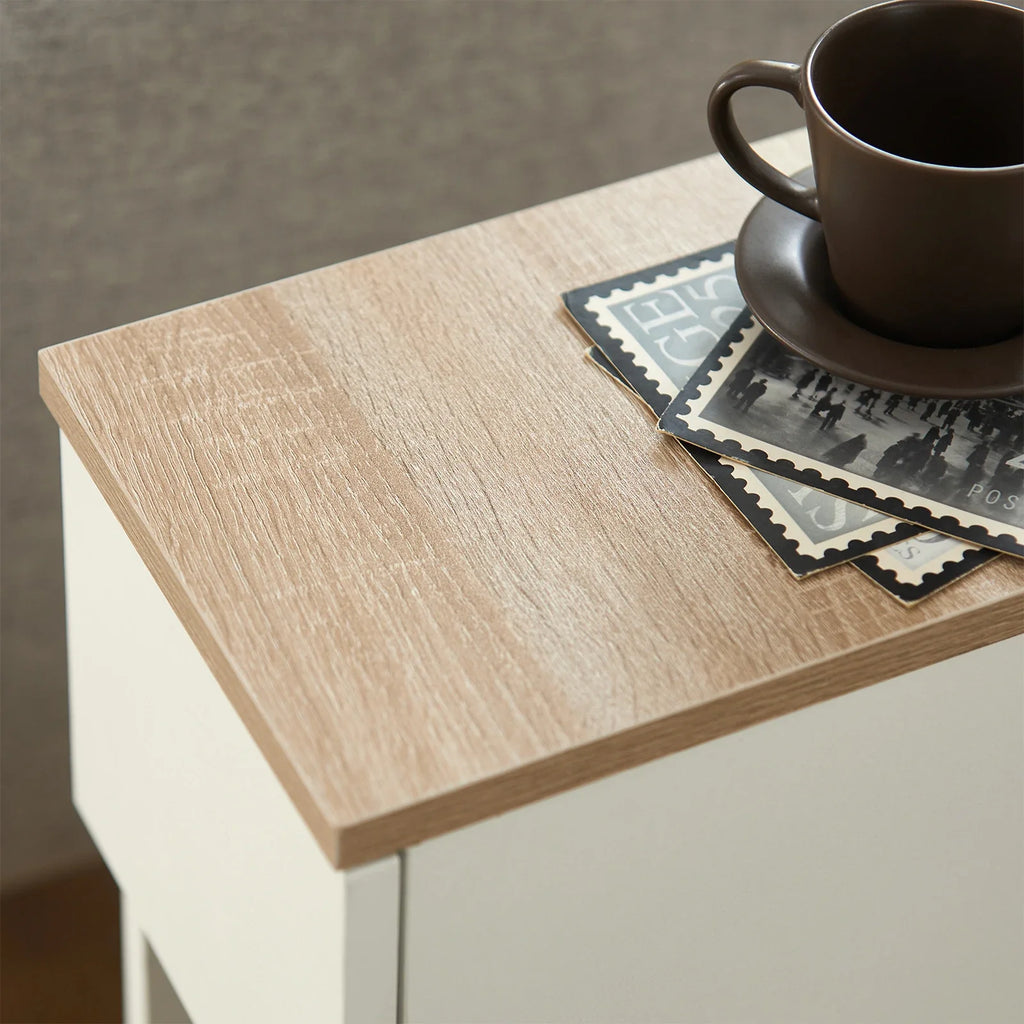 Arvion - Set di 2 Comodini Stretti con Cassetto per Boxspring o Divano