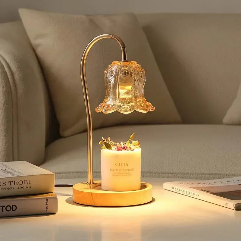 Lampada Riscaldante per Candele a Forma di Fiore