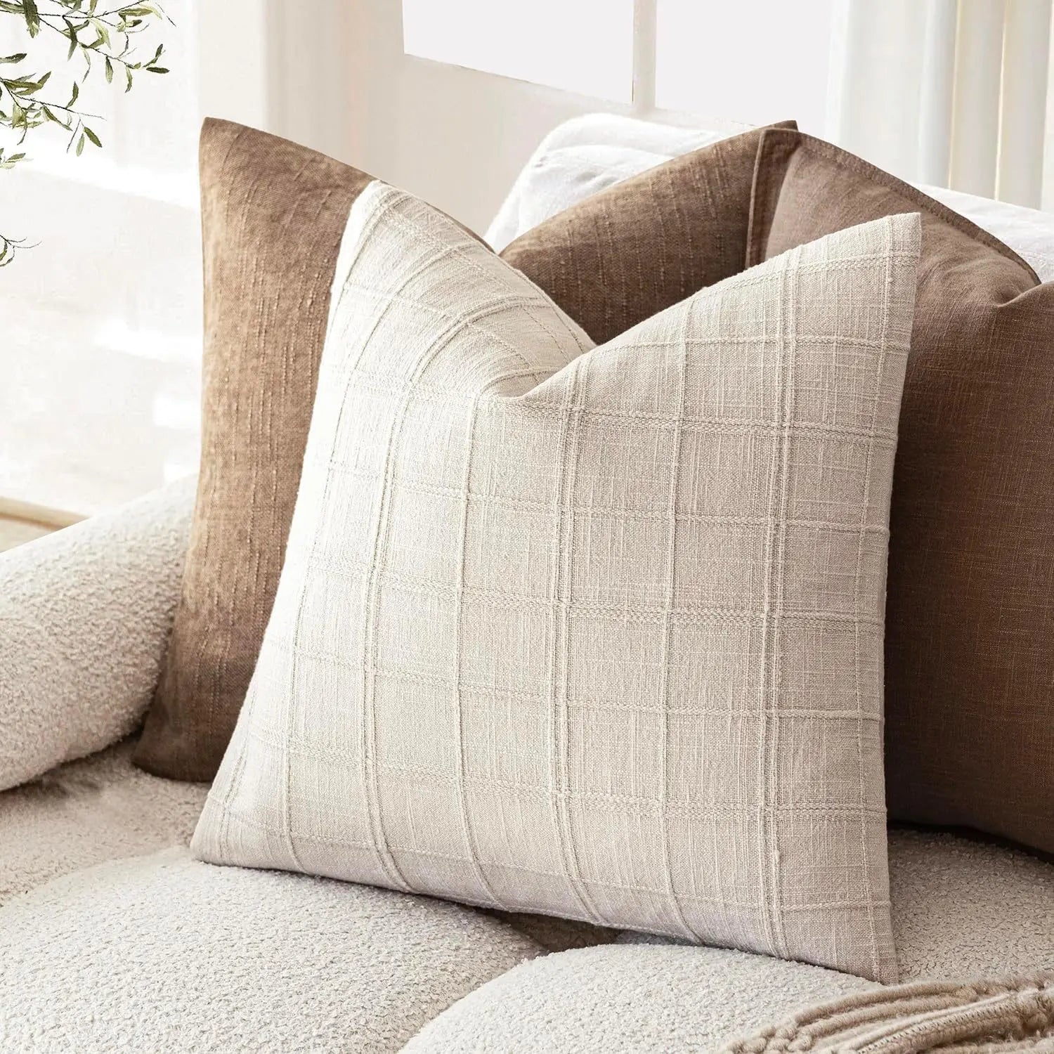 Chenara - Fodera per Cuscino Boho in Chenille