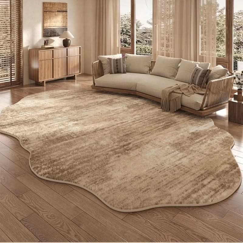 Tappeto Irregolare Lavabile in Peluche per Camera da Letto e Soggiorno