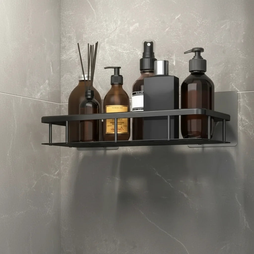 NORDICSHELF - Mensola adesiva per il bagno – Senza fori e stilosa per ogni bagno