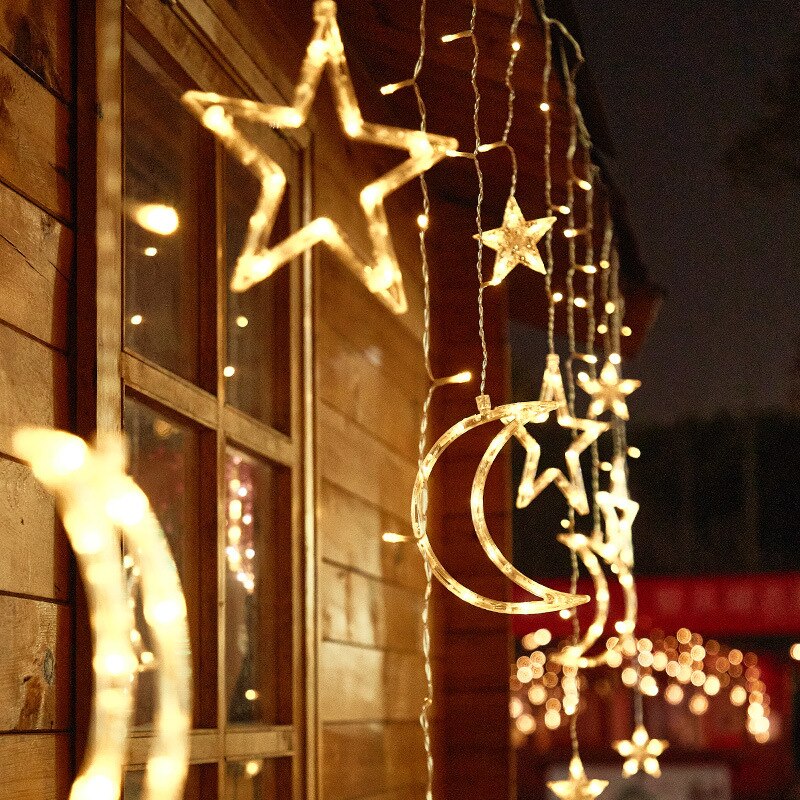Lampada LED a Catena Decorativa Sole Luna Stella
