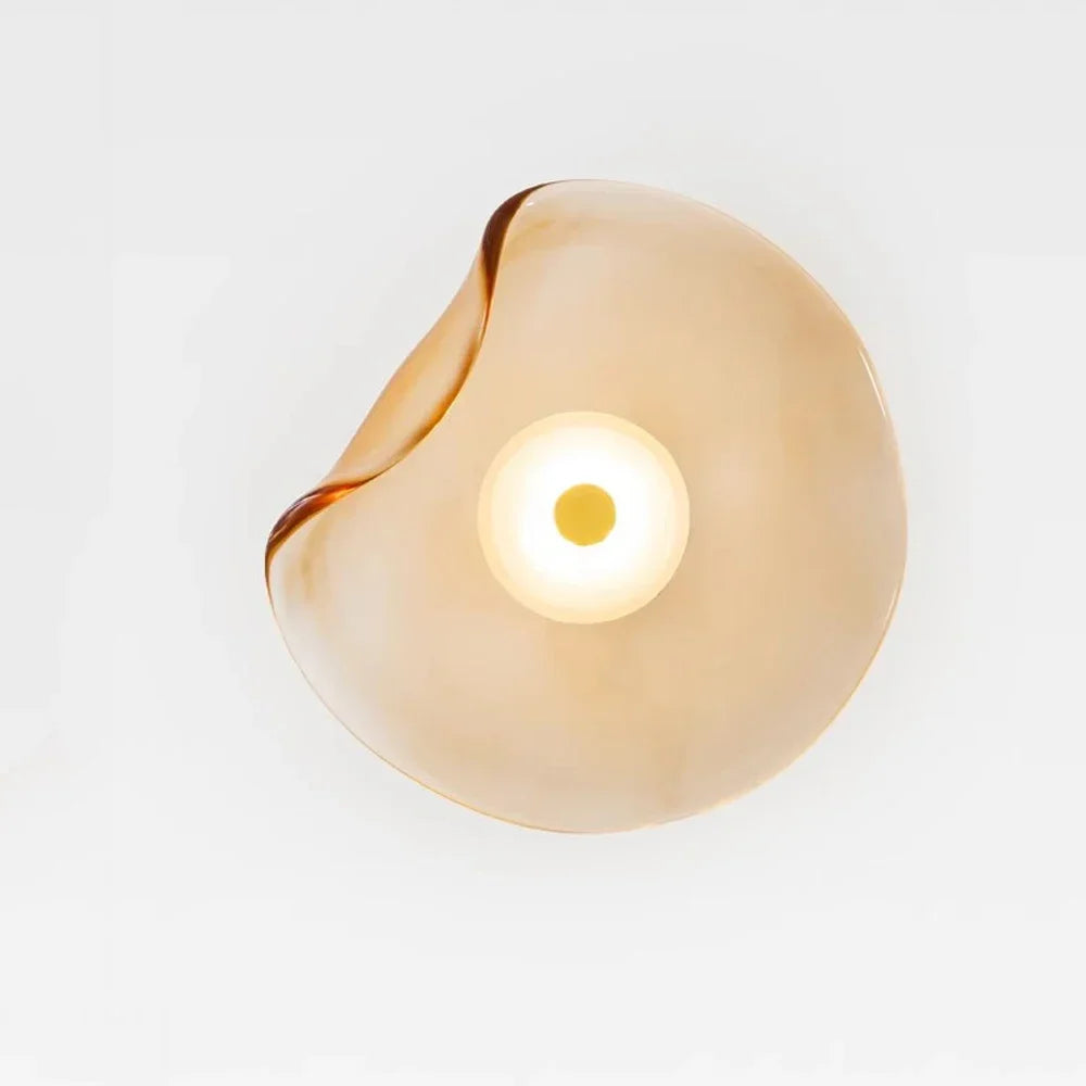 Elvara | Lampada da Parete in Vetro LED Minimalista con Luce Ambientale Morbida per Interni Moderni