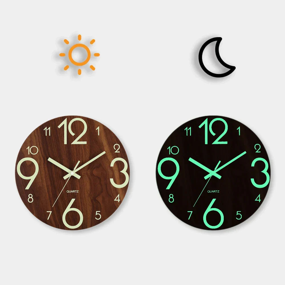 Orologio da Parete Glow-in-the-Dark - Elegante e Pratico