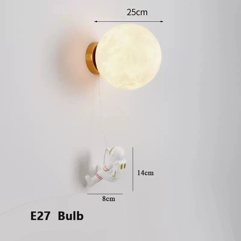 Lampada da Parete LunarGlow - Ciotola di Luce Astronauta a Forma di Luna