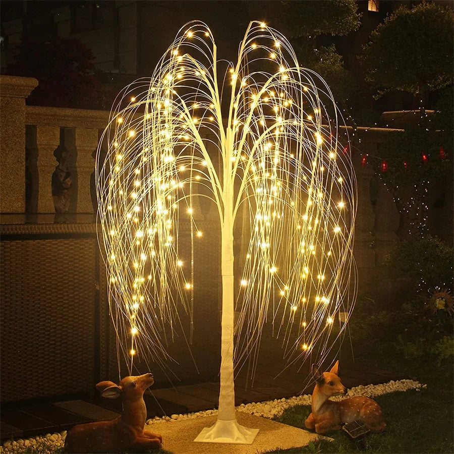 Valdoria – Albero di Salice Illuminato con Luce LED Bianca Calda 2.1M