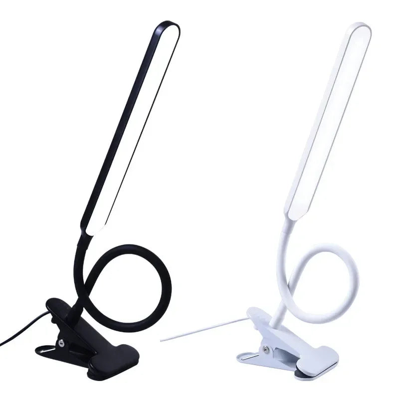 Luce a morsetto LED LumaFlex | 3 colori di luce e 10 livelli di luminosità | Funzionamento USB | Braccio flessibile | Amico degli occhi e dimmerabile