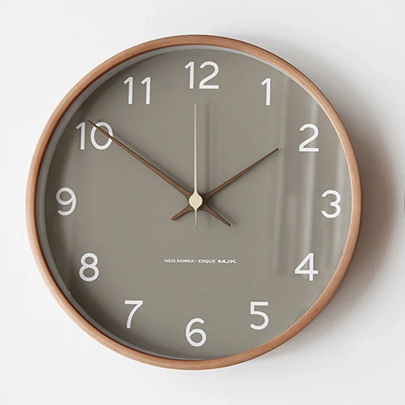 Orologio da parete in legno e vetro