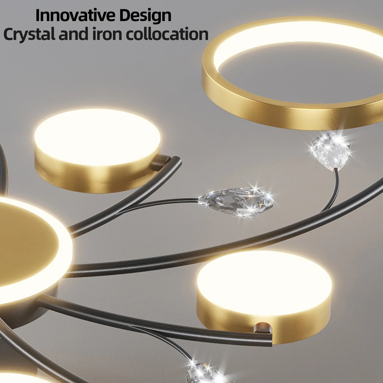Lampadario Garduru Dimbar | Design Moderno | Luce LED con Luminosità Regolabile | Perfetto per il Soggiorno e la Sala da Pranzo