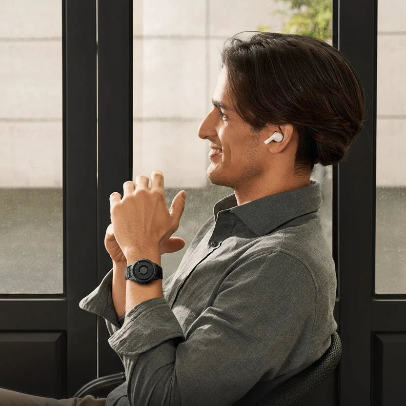 Orologio Magnetball – Orologio a sfera magnetica con cassa in acciaio inossidabile e bracciale a rete – Visualizzazione del tempo futuristica per gli amanti della tecnologia
