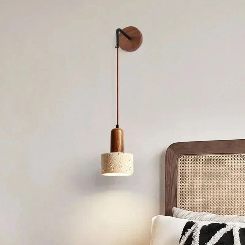 Lampada da Parete in Pietra Wabi-Sabi – Luce LED Calda - Set di 2