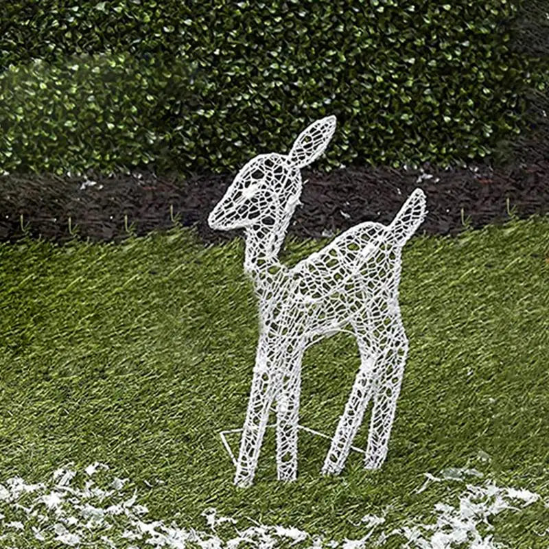 Decorazione Natalizia Renna Illuminata – Silhouette in Metallo per Esterni e Interni