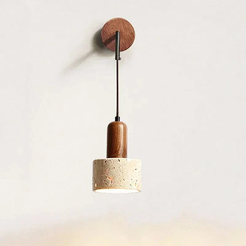 Lampada da Parete in Pietra Wabi-Sabi – Luce LED Calda - Set di 2