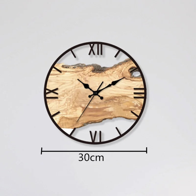 Orologio da parete silenzioso in acrilico e legno