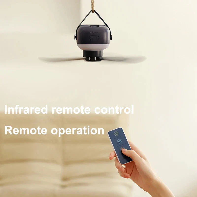 Ventilatore da Soffitto Appeso con Luce LED e Telecomando