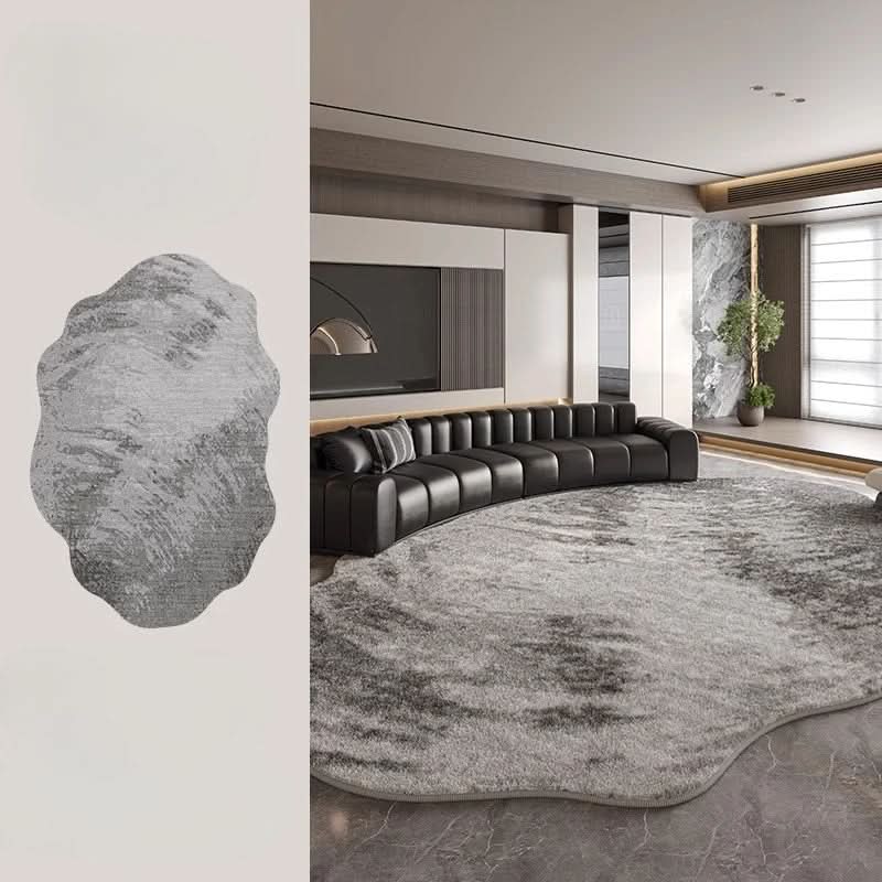 Tappeto Irregolare Lavabile in Peluche per Camera da Letto e Soggiorno