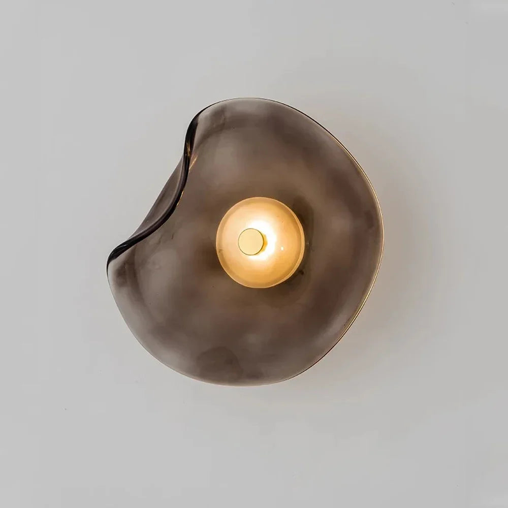 Elvara | Lampada da Parete in Vetro LED Minimalista con Luce Ambientale Morbida per Interni Moderni