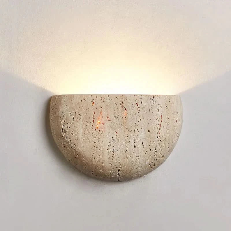Lampada da Parete in Pietra – Luce LED Retro Wabi-Sabi
