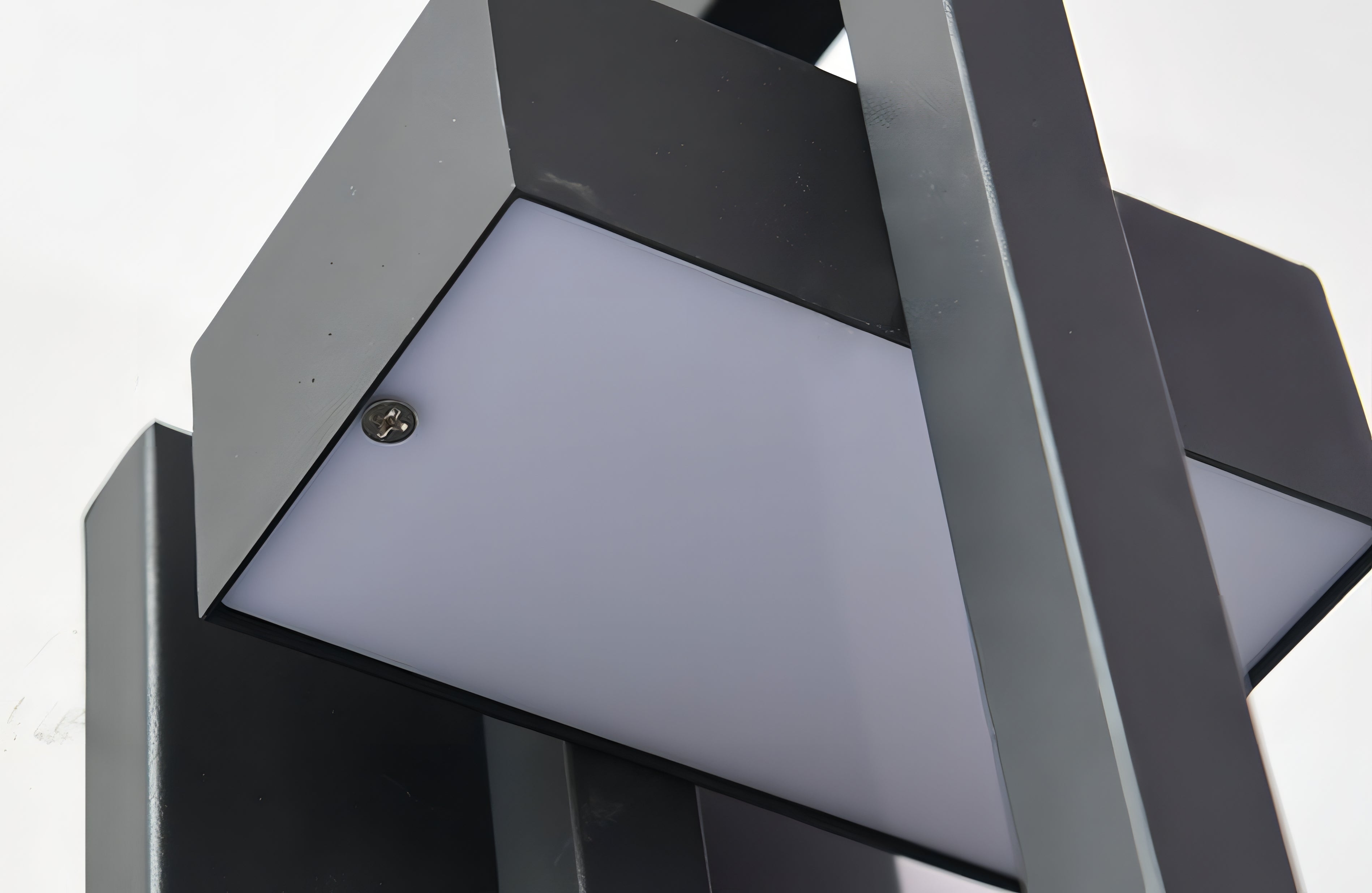 Lampada da Parete Moderna in Acciaio Nero per Esterni Design Architettonico